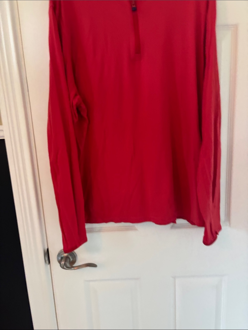 Men's Red Zip-Up - Classic Lightweight Pullover